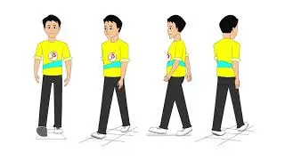Ch Walk Cycle 2D animation