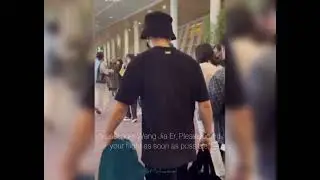 Jackson Wang special mention on the Airport