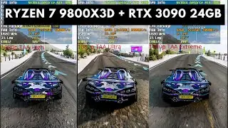 1080p All Settings TAA/RTX ON | Forza Horizon 5 Benchmark | RYZEN 7 9800X3D + RTX 3090 24GB
