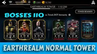 Earthrealm Tower | 110 Bosses | Beat With Gold Team | Mk Mobile