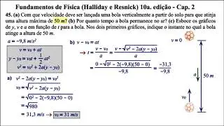 Aula 45 - Fundamentos de Física (Halliday e Resnick) 10a. Edição - Cap 2.