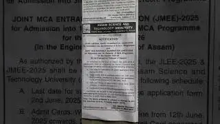 JOINT LATERAL ENTRY EXAM(JLEE)-2025