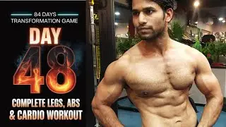 Day 48 | Legs + Abs + Cardio Fat-Burning Workout 💪 | 84 Days Transformation Challenge 🔥 #fitness