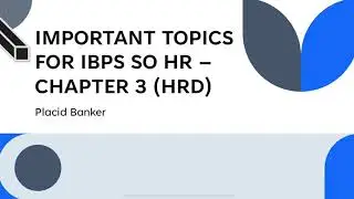 Important topics for IBPS SO HR Mains - UNIT 3 (Human resource development)#banker #exams #ibps