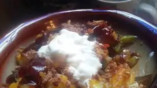 A Loaded Stuffed Shredded Beef Brisket Baked Potato