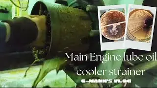 Main engine lube oil cooler strainer || C-mann
