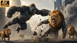 King Kong vs Lion Man | From Skull Island to City Destruction!