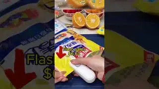 Efficient snack bag sealer #satisfying