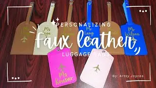 PERSONALIZING FAUX LEATHER LUGGAGE TAGS * USING CRICUT JOY * ARTSY JOYCEE