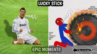 Cristiano Ronaldo vs Stickman | Stickman Dismounting funny and epic moments