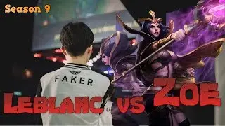 Faker - Leblanc vs Zoe Mid - Patch 9.18 LoL Season 9 KR Ranked | League of Legends Replays