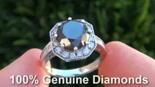 EXOTIC - Black Diamond Engagement Wedding Ring - Jewelry Collection Divorce Sale on eBay