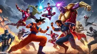 Goku VS Other Avengers fighting #viralvideo #video @dimviral @FaunaHy