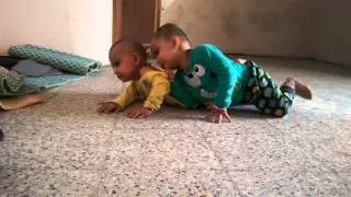 Kavya and Kamya twins baby enjoying