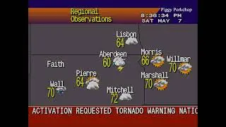 EAS Tornado Warning Downtown Aberdeen, South Dakota NOAA Weather Radio
