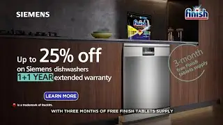 Siemens Dishwasher and Finish Tablets Provide the Best Cleaning to Your Dirty Dishes