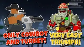 HOW TO TRIUMPH VIOLENT NIGHT EVENT WITH ONLY COWBOY AND TURRET Tower Defense Simulator | Roblox