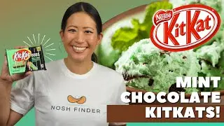 KitKat Duos Snack Review Mint + Dark Chocolate Candy Bar ✦ NoshFinder ✦