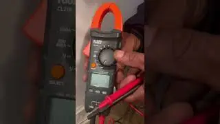 Checking Voltage with a Clamp Meter. #clampmeter #voltage #carpentry (Edit: I meant to say 2/20A~)