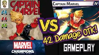 Captain Marvel vs Expert Captain Marvel | Civil War Gameplay for Marvel Champions