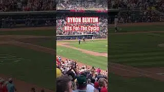 BYRON BUXTON Hits For Cycle ❤️🤘July 12, 2025 #mlb #minnesotatwins #cycle #byronbuxton #shorts