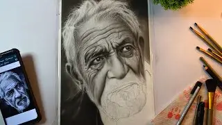 How to Draw White Hair with Charcoal Pencil 🖤✨ | Realistic Hair Drawing Step by Step 🎨✏️