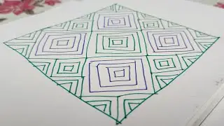 Hand Drawn Geometric Pattern Drawing Tutorial | Easy Geometric Art Designs @radiantramola 