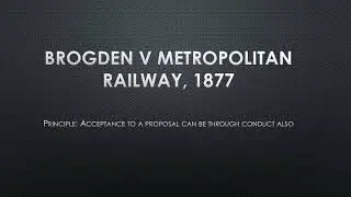 Brogden v.  Metropolitan Railway Co., 1877