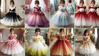 Beautiful 3D Flower Baby Gown Design | Gorgeous Party Dress Ideas for Kids Cute Baby Fashion 2025