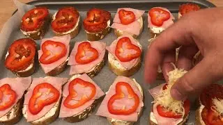 You have to try these mini toasted sandwiches, Finger foods, roasted baguette | Hello Yummy Food