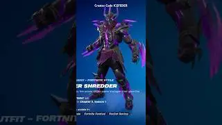Super Shredder - New Skin #fortnite #shredder #new #outfit #icefeder #epicpartner
