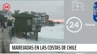 Temerarios bañistas desafían las marejadas en la Región de Valparaíso | 24 Horas TVN Chile