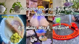 Can we wash flowers and fruits which we offer to god | kairas bday shopping | daily vlog in Kannada