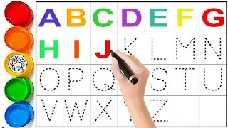 ABCD Drawing and Colouring | Alphabets A to Z Nursery Rhymes  | Colour name learning | ABCD drawing
