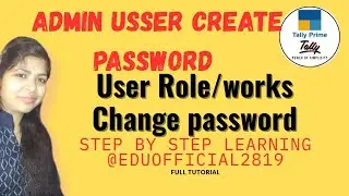 How create user password in tally Prime||step by step easy guide||#tallyprime #6