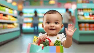 🛒🎶 Grocery Store Song for Kids | Fun Shopping Nursery Rhyme ✨