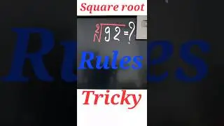 सबसे इजी रूल्स Square root निकलनेकानियम#mathematics#mathsimplify#mathstricks##math#viral