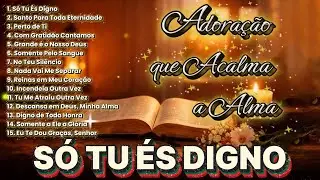 Só Tu És Digno 🙏 Playlist Gospel para Dormir e Descansar 🙏 Louvor e Adoração com Deus