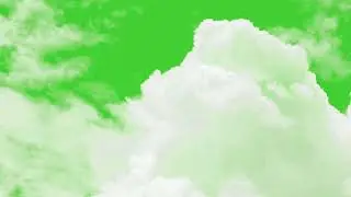 Realistic White Clouds on Green Screen Background  | HD | FREE DOWNLOAD