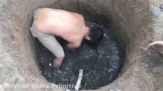 Primitive technology with survival skills Wilderness searching for groundwater water well part 1