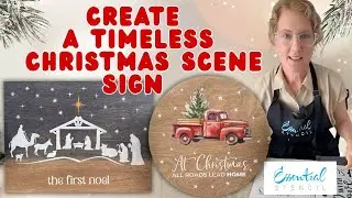 Create a Timeless Christmas Scene Sign | DIY Holiday Craft Tutorial