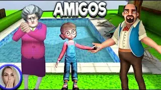 BUG - A PROFESSORA MALVADA e o NAMORADO VIRARAM meus AMIGOS Scary Teacher