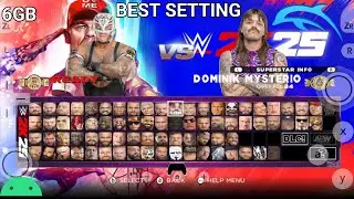 Лучший сеттинг для игры WWE 2K25 Wii для эмулятора Dolphin на Android