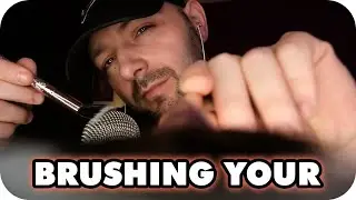 ASMR Brushing Your Face Fast Aggressive To Slow