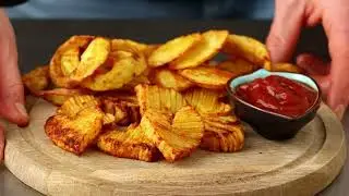 Akkordeon-Kartoffel-Herzen aus dem Airfryer
