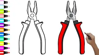 HOW TO DRAW PLIERS - EASY DRAWING TOOLS STEP BY STEP