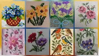 Top 100+ Amazing and Elegant Floral Cross stitch patterns || Charsuti Kerhai Ideas For Everything||