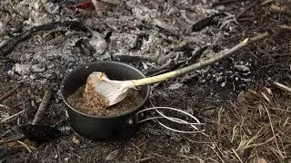 Как сделать ложку из бересты (How to make a spoon of bark)