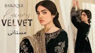Baroque Luxury Velvet Mastani Collection 2022 | Baroque Unstitched 3pc Winter Collection 2022