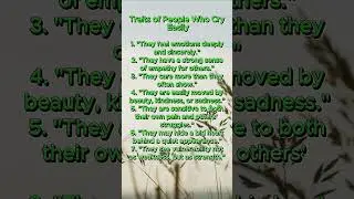 Traits of People Who Cry Easily #Moments #40s #50s #60s #70s #wisdom #life #motivation